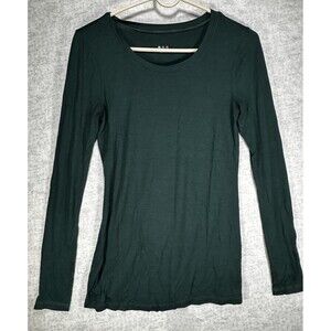 Three Dots Size Small Teal Jersey Long Sleeves Stretch Pullover Top